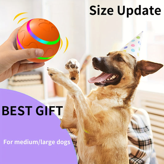 Interactive Dog Toys Dog Ball,[Newly Upgraded] Durable Motion Activated Automatic Rolling Ball Toys for/Small/Medium/Large Dogs,USB Rechargeable